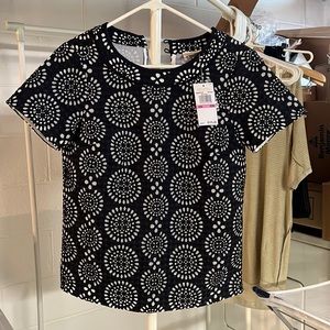 Michael Kors short sleeve navy shirt XXS